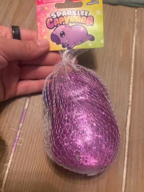 Sparklee Capybara Glitter Squishy Toy - Purple